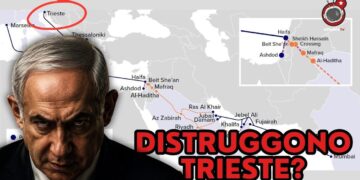 Mappa del percorso commerciale IMEC. Benjamin Netanhyau torvo e cattivo in primo piano