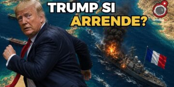 Nave francese in fiamme nello Stretto di Hormuz. Donald Trump scappa in primo piano
