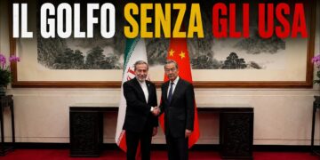 Stretta di mano in contesto ufficiale fra Abbas Araghchi e Wang yi