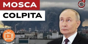 Edifici energetici di Mosca in fiamme. Vladimir Putin in primo piano