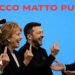 Enrico Letta, una donna e Volodymyr Zelensky mostrano il dito medio a Vladimir Putin
