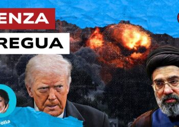 Esplosione. Donald Trump e Mojitaba Khamenei in primo piano