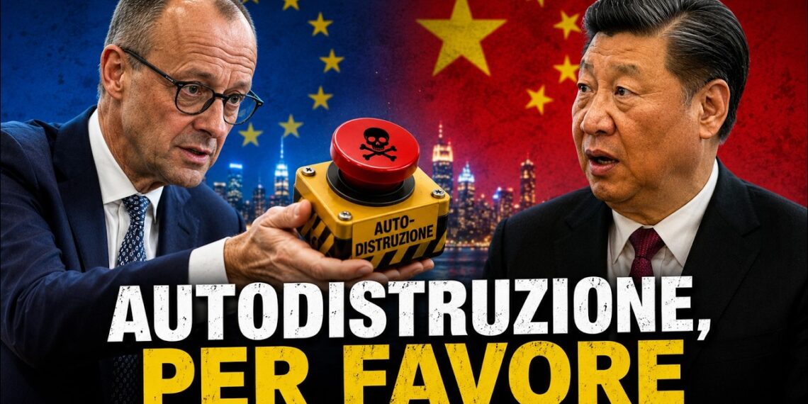 Friedrich Merz porge a Xi Jinping il pulsante rosso dell'autodistruzione