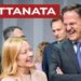 Giorgia Meloni e Mark Rutte parlano ridendo