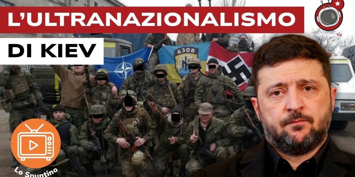 Gruppo di soldati dell'UPA. Volodymyr Zelensky in primo piano