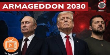 Mappa del mondo. Vladimir Putin, Donald Trump e Volodymyr Zelensky in primo piano