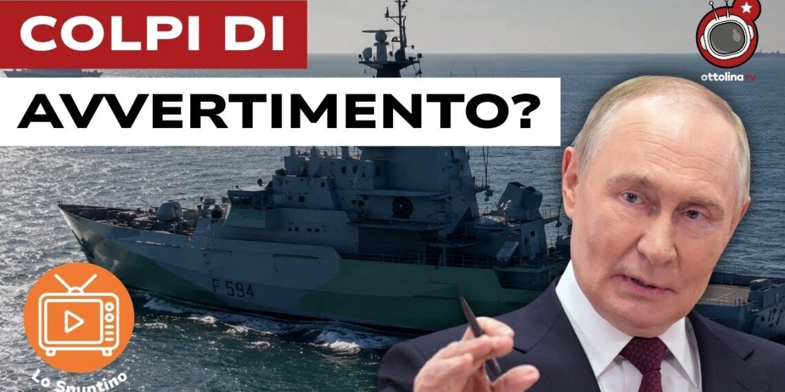 Nave da guerra. Vladimir Putin in primo piano