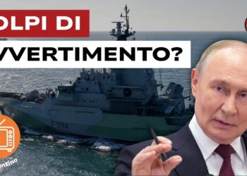 Nave da guerra. Vladimir Putin in primo piano