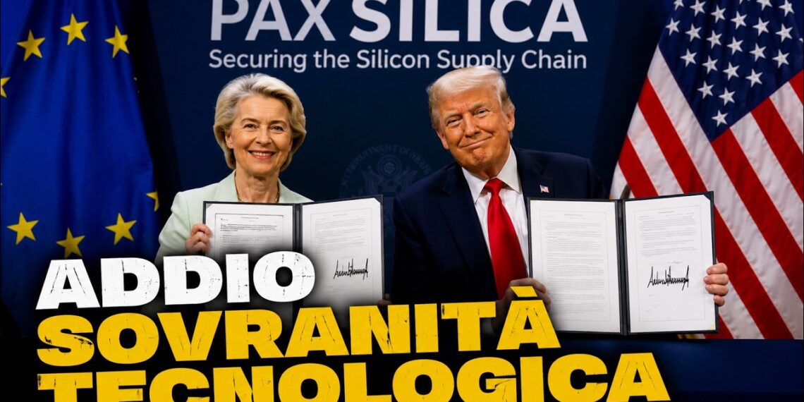 Ursula von der Leyen e Donald Trump mostrano la ratifica della Pax Silica