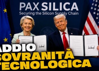 Ursula von der Leyen e Donald Trump mostrano la ratifica della Pax Silica
