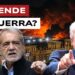 Città con un incendio sullo sfondo. Masoud Pezeshkian e Donald Trump in primo piano