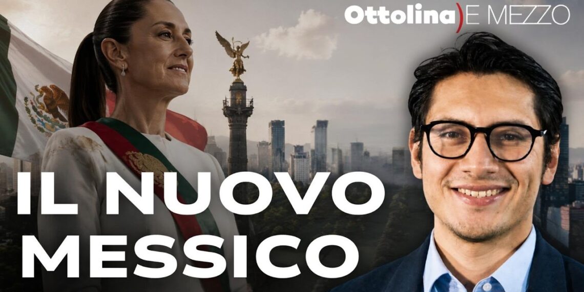 Claudia Sheinbaum in un'occasione ufficiale. Carlos Vijnovsky Zenteno in primo piano