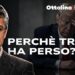 Donald Trump pensieroso. Marcello Spanò in primo piano