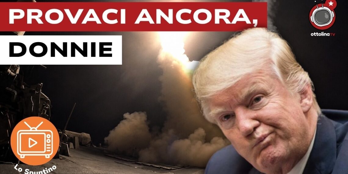 Esplosione in una struttura strategica. Donald Trump perplesso in primo piano