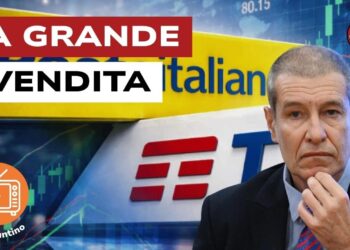 Logo di Poste e TIM. Alessandro Volpi in primo piano