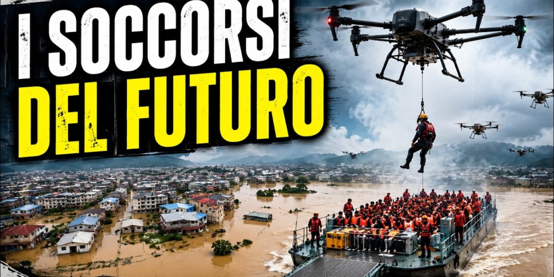 Operazione di salvataggio dopo l'alluvione in Cina