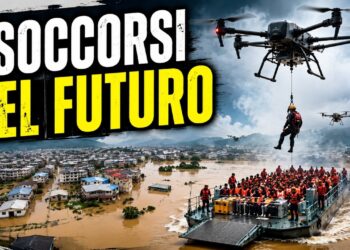 Operazione di salvataggio dopo l'alluvione in Cina