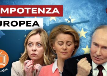 Sagoma di un soldato. Giorgia Meloni, Ursula von der Leyen e Vladimir Putin in primo piano