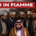 Uomini yemeniti guardano minacciosi Ahmed al-Sharaa