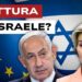 Benjamin Netanhyau e Ursula von der Leyen. Sullo sfondo le bandiere dell'Ue e di Israele