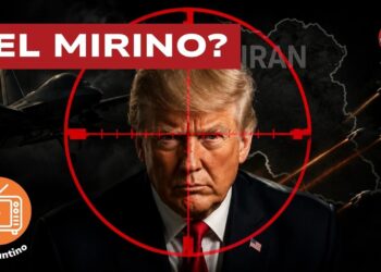 Il volto di Donald Trump in un mirino
