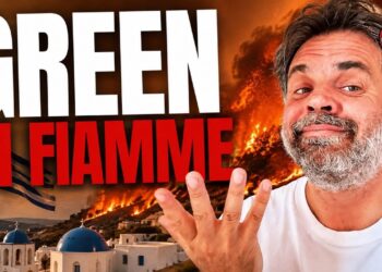 Incendio in Grecia. Giuliano Marrucci in primo piano