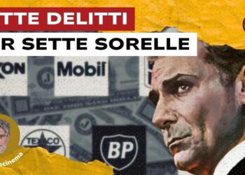 Loghi di aziende energetiche. Gian Maria Volontè nei panni di Enrico Mattei in primo piano