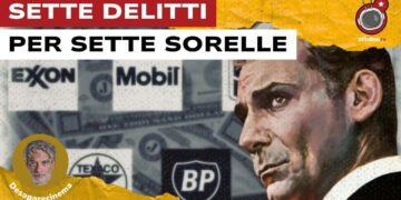 Loghi di aziende energetiche. Gian Maria Volontè nei panni di Enrico Mattei in primo piano