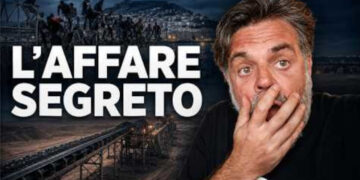 Nastro trasportatore in Marocco. Giuliano Marrucci stupito in primo piano