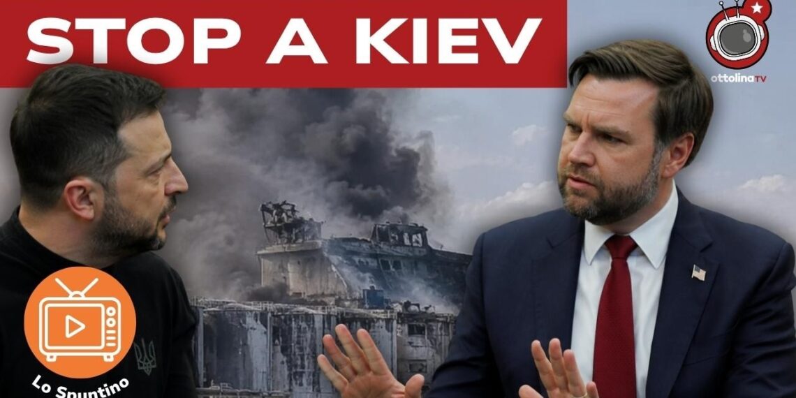 Nave in fiamme. Volodymyr Zelensky e J. D. Vance in primo piano