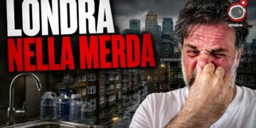 Scorcio di Londra. Giuliano Marrucci si tura il naso in primo piano