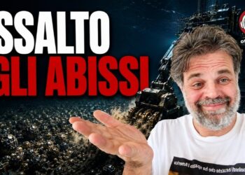 Una draga per fondali marini. Giuliano Marrucci in primo piano