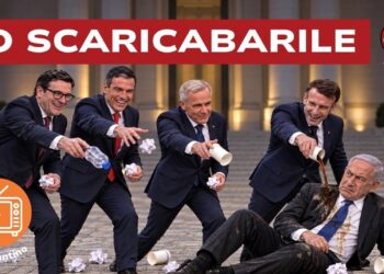 Andy Burnham, Pedro Sanchez, Mark Carney e Emmanuel Macron gettano tovaglioli e caffè addosso a Benjamin Netanhyau