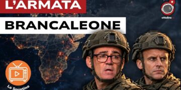Andy Burnham ed Emmanuel Macron in divisa militare. Mappa dell'Africa con punti caldi sullo sfondo