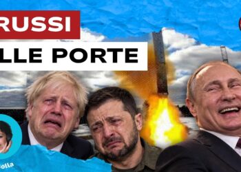 Boris Johnson e Volodymyr Zelensky in lacrime e Vladimir Putin ride