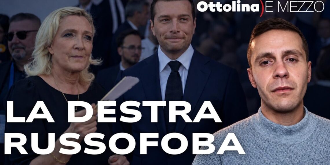 Marine Le Pen e Jordan Bardella. Giacomo Gabellini in primo piano