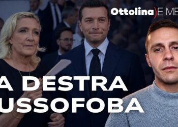 Marine Le Pen e Jordan Bardella. Giacomo Gabellini in primo piano