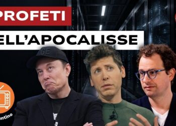 Un data center. Elon Musk, Sam Altman e Dario Amodei in primo piano