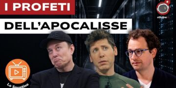 Un data center. Elon Musk, Sam Altman e Dario Amodei in primo piano