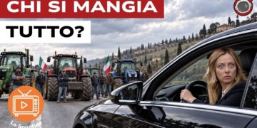 Agricoltori fermano l'auto di Giorgia Meloni stravolta