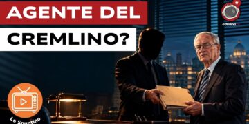 August Hanning riceve una cartelletta da un uomo con il volto oscurato