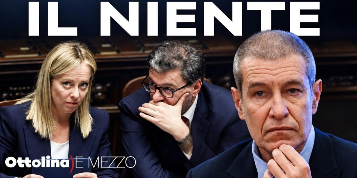 Giorgia Meloni e Giancarlo Giorgetti in Parlamento. Alessandro Volpi in primo piano