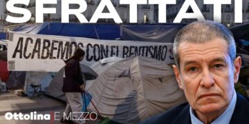 La protesta delle tende in Spagna. Alessandro Volpi in primo piano