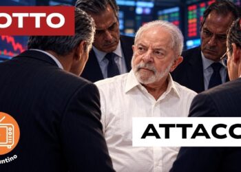 Lula accigliato e circondato da operatori finanziari