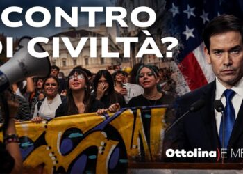 Manifestazione di protesta degli studenti. Marco Rubio in primo piano
