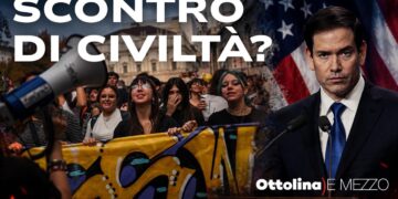 Manifestazione di protesta degli studenti. Marco Rubio in primo piano