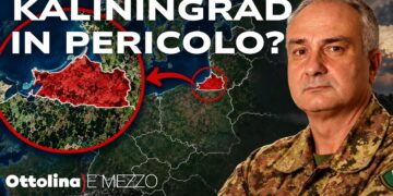 Mappa satellitare con l'exclave di Kaliningrad in evidenza. Il Generale Maurizio Boni in primo piano