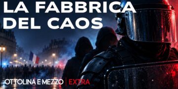 Proteste in Francia con gendarme in tenuta antisommossa