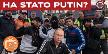 Vladimir Putin circondato da maranza